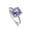 Purple, variant on High Quatiy Simple Square Cut Green Blue Crystal Fashion Band 925 Sterling Silver Ring For Female 6 Color Fine Jewelry