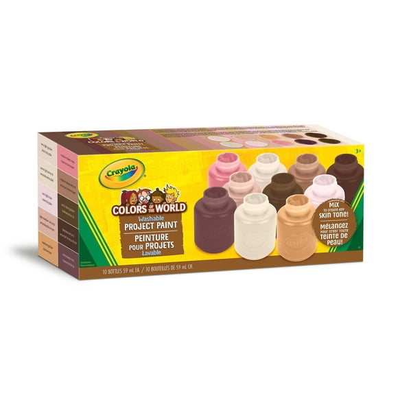 Crayola Colors of The World Washable Paint, 10 Count
