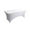 White, variant on LiUMX 4FT Rectangular Fitted Stretch Tablecloth | Champagne Spandex Table Cover | Washable & Wrinkle-Resistant | For Party Wedding Cocktail Events & Banquet Decorations