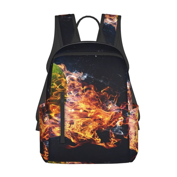 Balery Tennis Ball In Fire1 Mochila Ligera para Hombres y Mujeres – Resistente y Impermeable, Ideal para la Escuela, el Trabajo, los Viajes y el Uso Diario