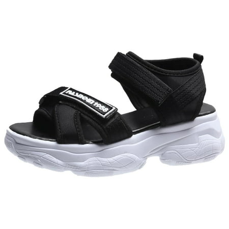 

PEASKJP Sandals Women Women s Ankle Strappy Gladiator Sandals Beach Bohemia Thong Flat Sandal Shoes (Black 6.5)