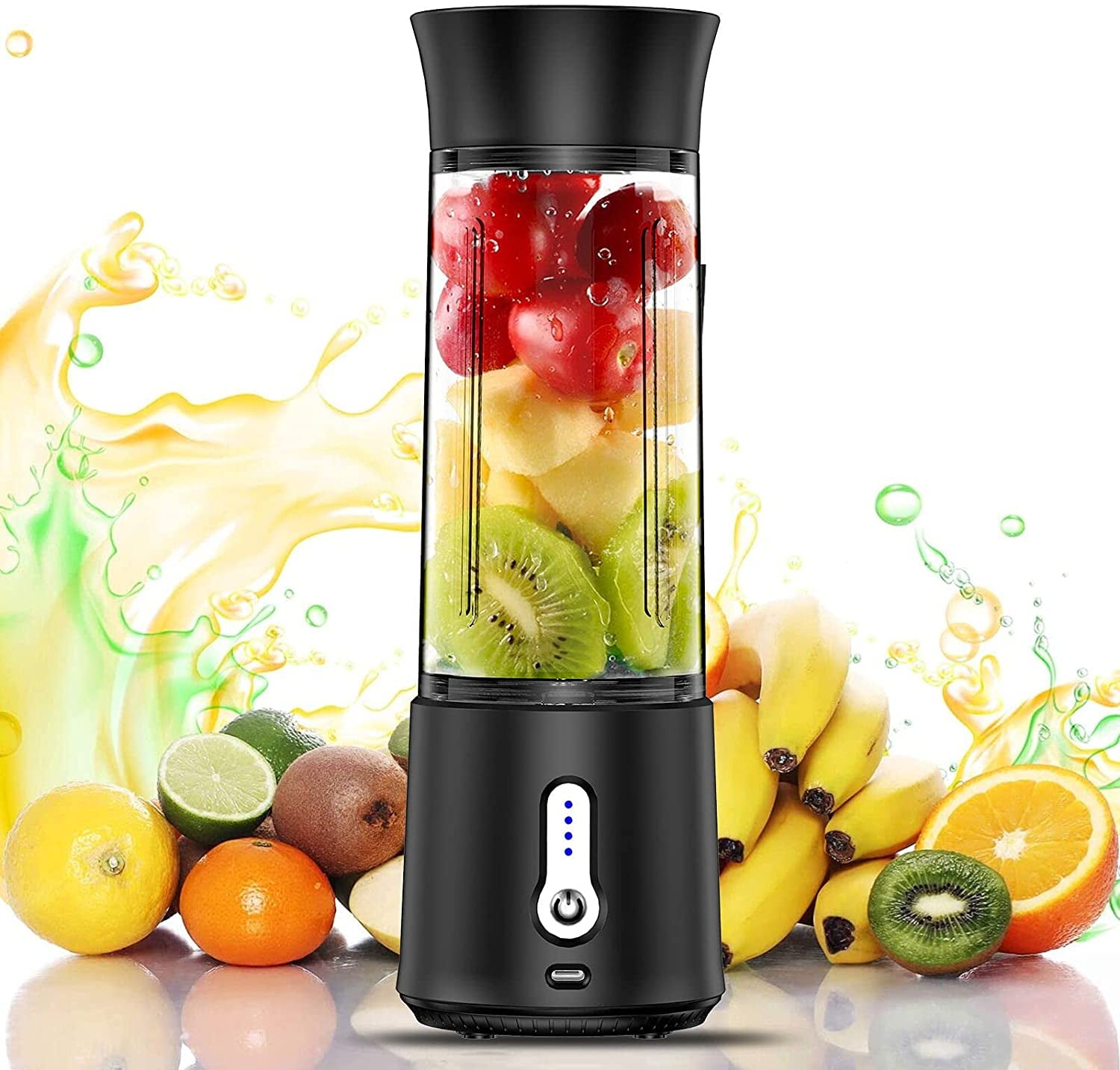 Office Outdoors USB Rechargeable for Home New BLENDZ Portable Blender&juicer Black Sports Personal Size Blender for Shakes and Smoothies