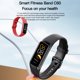 thumbnail image 2 of Pulsera inteligente C60 Pulsera de temperatura corporal Reloj Pulsera deportiva inteligente 3ATM Ritmo cardíaco a prueba de agua Presión arterial Oxígeno Monitoreo de temperatura corporal Ejercicio P Irfora Pulsera inteligente, 2 of 7