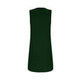 thumbnail image 2 of QUYUON Women Summer Mini Dresses Loose Casual Square Neck Sleeveless Tank Short Dress Solid Color Ruched Tunic T-Shirt Dresses Beach Sundress Night Out Club Party Dress, Green M, 2 of 5