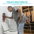 thumbnail image 3 of PAMINGONO Toilet Seat Mounting Bolts with POM and Rubber for , White, Compatible with Standard Toilet Sizes, 3 of 8