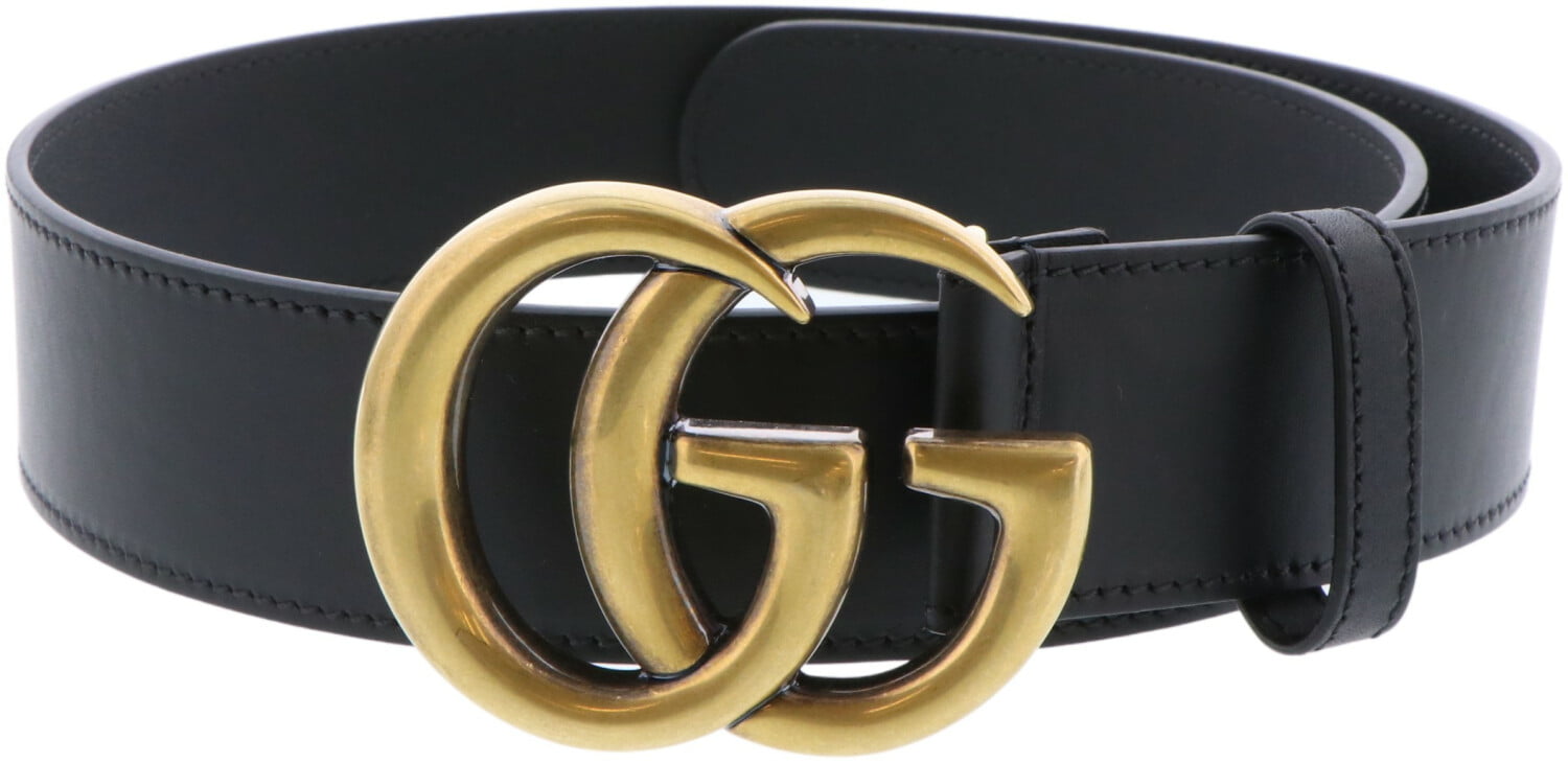 Gucci Women's Black Wide Leather Belt 