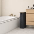 thumbnail image 5 of Norcho 65L Slim Laundry Hamper with Lid, Narrow Collapsible Laundry Basket with Removable Bag and Bamboo Handles, Dark Gray, 5 of 10