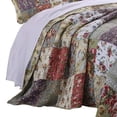 thumbnail image 4 of Benzara BM14973 Chicago Fabric Bedspread Set with Jacobean Prints, Multi Color - Queen Size - 3 Piece, 4 of 5