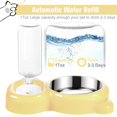 thumbnail image 2 of Set de cuencos para comida y agua para mascotas con dispensador de agua - Amarillo, 2 of 8