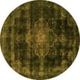 thumbnail image 1 of Ahgly Company Indoor Round Abstract Orange Modern Area Rugs, 5' Round, 1 of 4