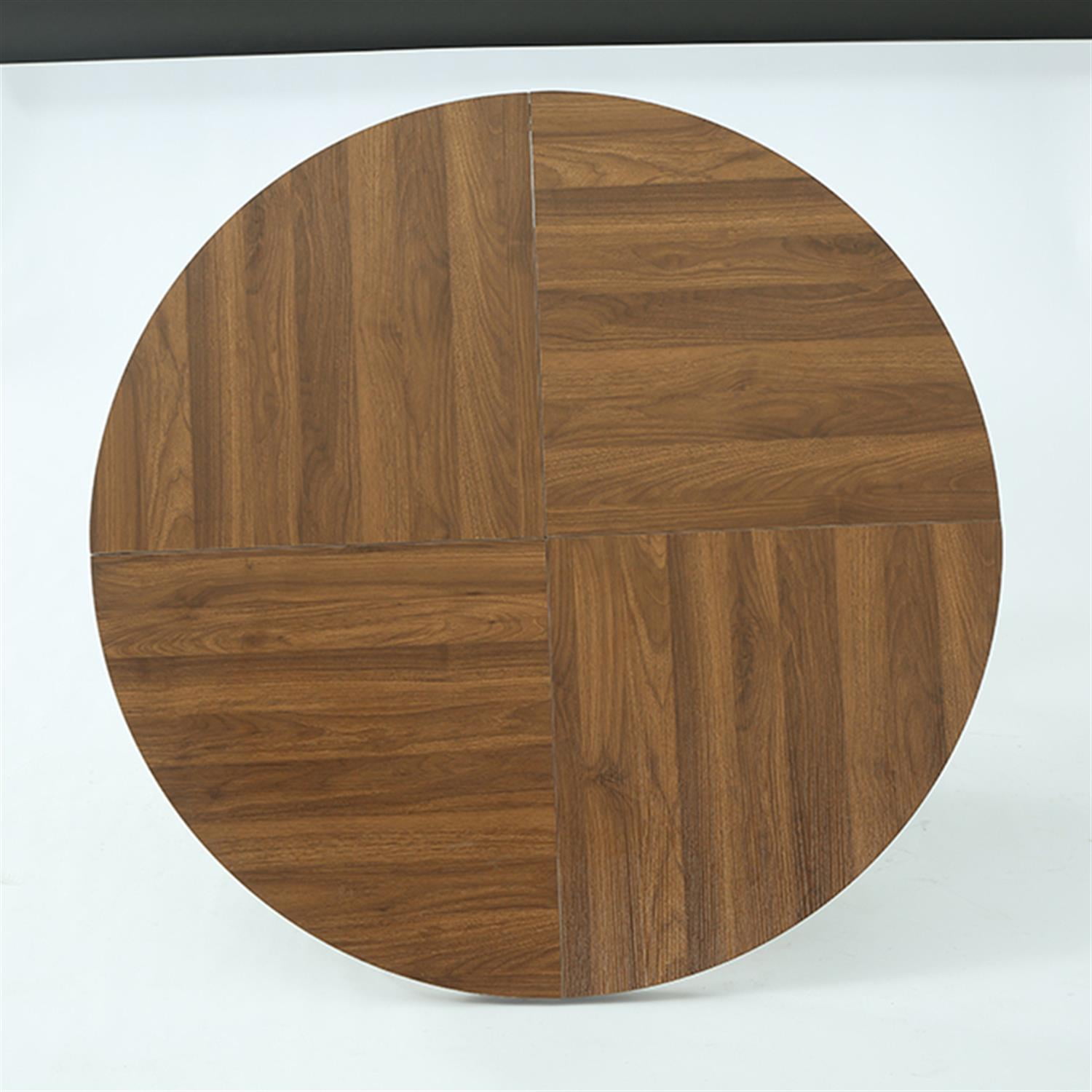 Demi Bonn Wooden Coffee Table, 2-Tier Round Central Cocktail Table with Shelves for Home Living Room, Office, Brown