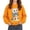 Orange#1, variant on Qingpeng Girls Cartoon Cat Print Hoodie Long Sleeve Pullover Casual Hooded Sweatshirt for Fall