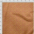 thumbnail image 4 of oneOone Velvet Yellow Fabric Abstracts Sewing Material Print Fabric By The Yard 58 Inch Wide, 4 of 5