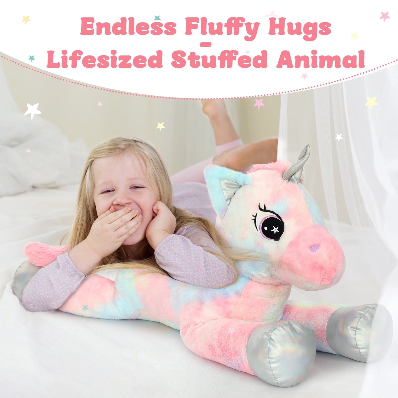 MaoGoLan 43'' Giant Unicorn Stuffed Animal Large Stuffed Unicorn Plush Toy