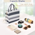 thumbnail image 5 of FORMRS Womens Corduroy Tote Bag Crossbody Shoulder Handbag with Pocket, Dark Gray Stripe Pattern, 5 of 7