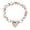 E, variant on YYKihy Porcelain Beaded Bracelet Stainless & Alloy Charms (Heart Butterfly Cross) For Retro Daily Styling