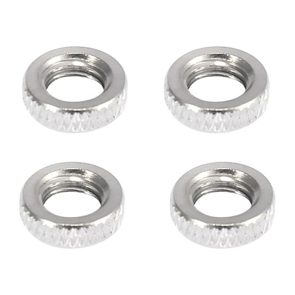 4pcs Silver Tone French Type Valve Air Inflator Adapter Nut Washer for Bicycle Tire Valve