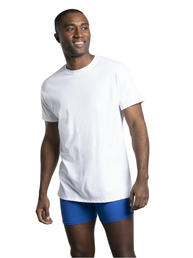 Fruit of the Loom Men's EverSoft White Crew Neck Undershirts