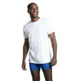 thumbnail image 5 of Fruit of the Loom Men's EverSoft White Crew Neck Undershirts, Moisture-Wicking Cotton Short Sleeve T-Shirts, Super Value 10-Pack, 5 of 14