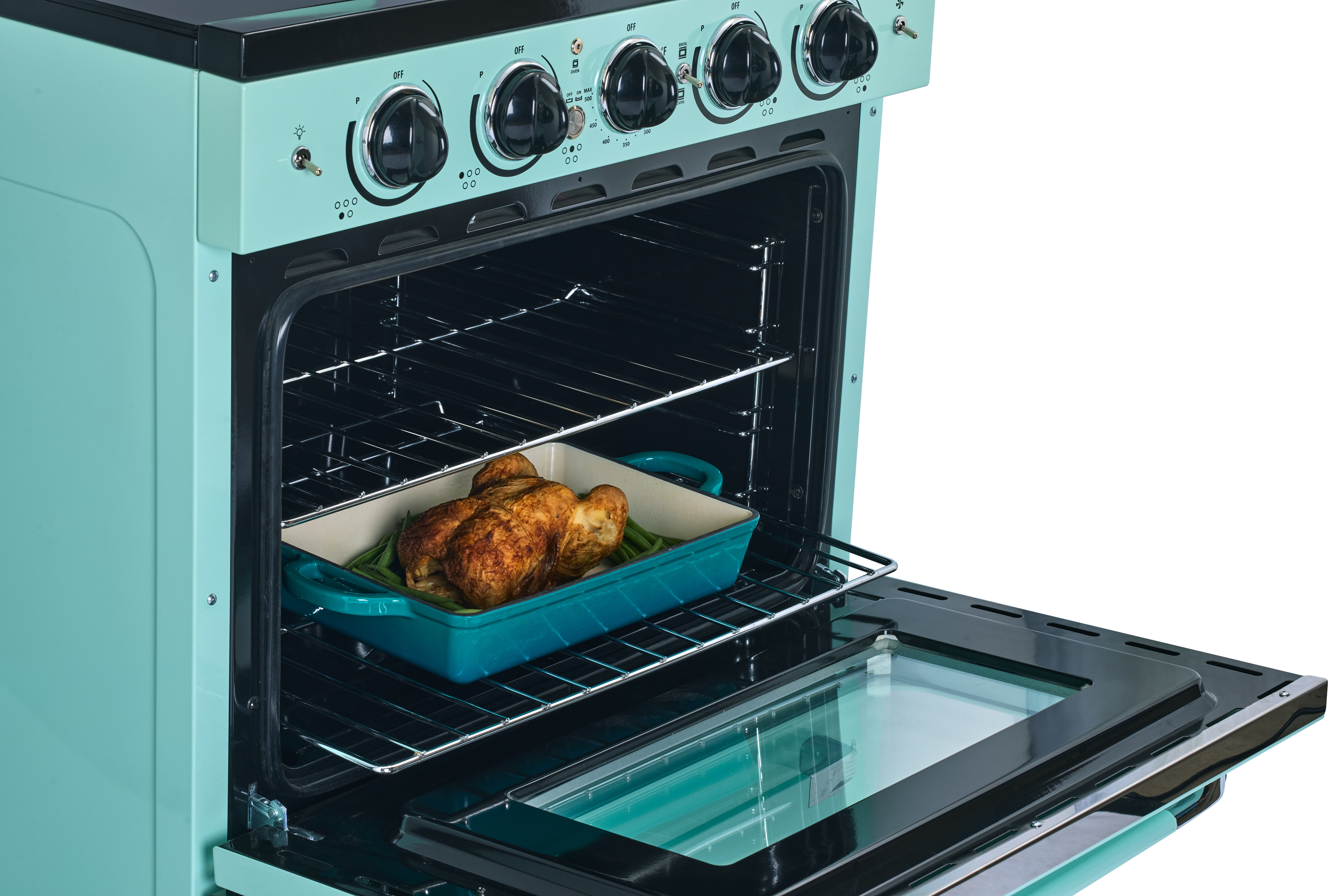 Unique 30' Classic Retro Induction Range, Ocean Mist Turquoise