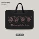 thumbnail image 1 of Sanrio anime series Kuromi-bolsa negra para ordenador portátil, bolsa de almacenamiento bonita de dibujos animados para mujer, iPad air14/11 /14/16 pulgadas, regalo sorpresa, 1 of 5