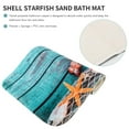 thumbnail image 2 of Beach Seashells Sand Bath Mat Holidays Summer Bathroom Carpet Rug Non- 3 Piece Toilet Mat Set Floor, 2 of 8