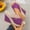 Purple, variant on Women's Platform Wedge Sandals Open Toe Slip on Slides Comfortable Summer Canvas Shoes Purple 9(42)