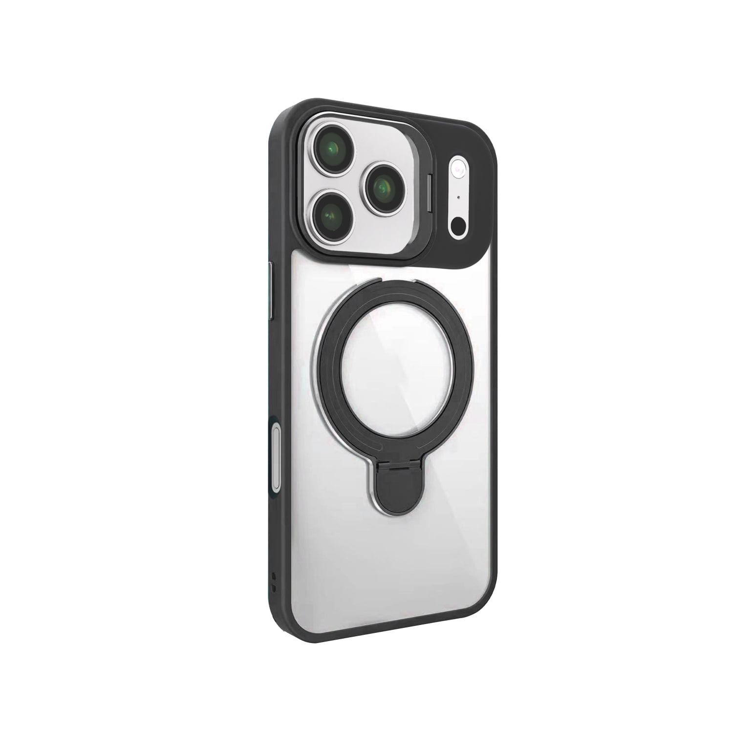 Magnetic Clear Case with 2 Kickstands & Camera Lens for iPhone 17 Pro Max