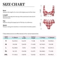 thumbnail image 4 of Kdxio Red Plaid Daisy Print Women's 2 Piece High Waisted Wrap Spaghetti Strap Summer Swimsuit Bikini Set-X-Large, 4 of 7