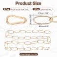 thumbnail image 2 of Uxcell 3ft Lighting Hanging Chain, 2.4mm/0.09" Looping Metal Pendant Chandelier Chain Extension with 2 Spring Snap Hook for Hanging Plant Pendant Chandelier Light Fixture, Rose Gold, 2 of 6