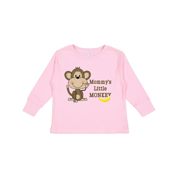 Inktastic Mommy's Little Monkey Boys or Girls Long Sleeve Toddler T-Shirt