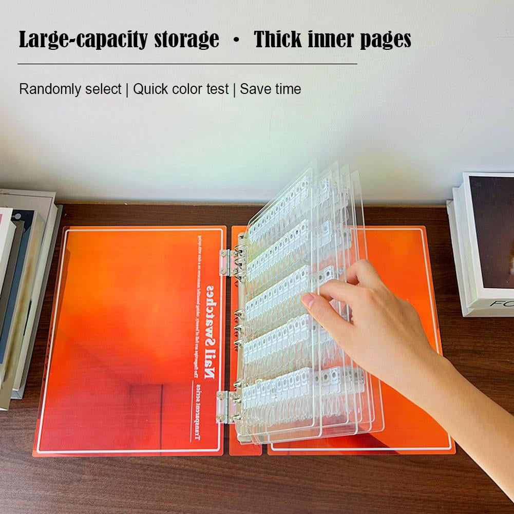 Magnetic Nail Swatches Book Large Capacity Exhibition Photo Album Card Clip Display Tips Nail Board Display Book displa nail book 240 240 swatchs Swatches 240 with magnetic n color book muestr