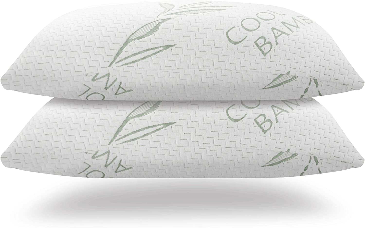 American Bamboo Shredded Memory Foam Pillow with Hypoallergenic Cover 2PackQueen 
