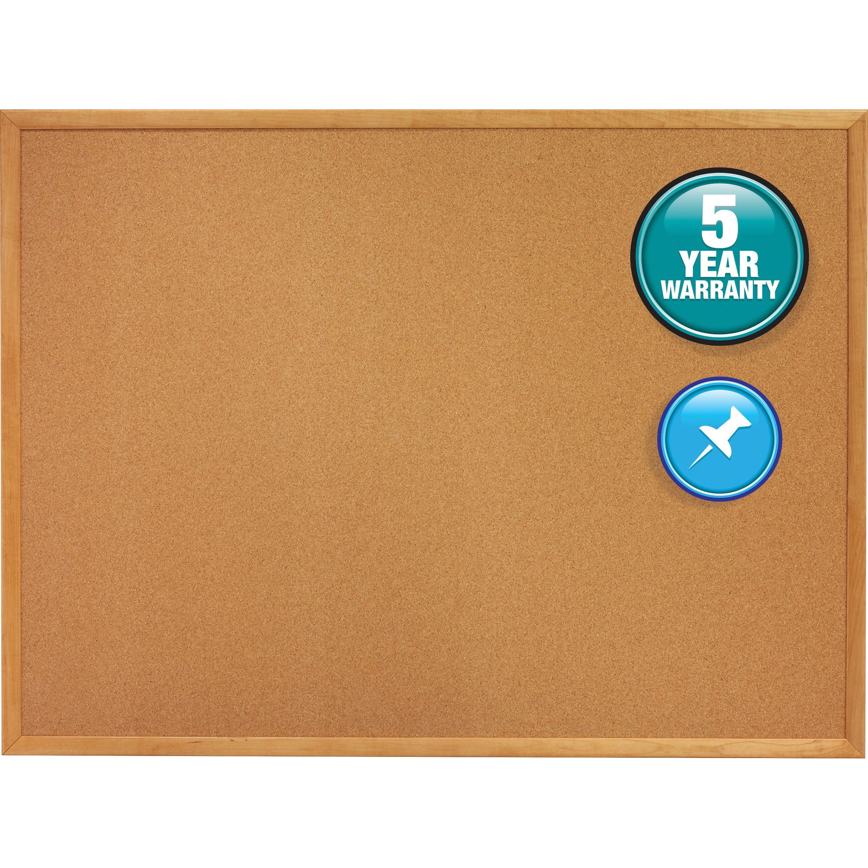 Quartet Classic Series Cork Bulletin Board, 24 x 18, Oak Finish Frame