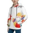 thumbnail image 2 of Sikiie Summer Gnome Youth Hoodie Sweatshirt Pullover Hooded Classic Casual Essentials Hoodiefor Boys Girls Kids -Small, 2 of 6