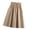 Khaki, variant on Joernso Women Casual Skirt Elastic High Waist A-Line Skirt with Large Hem Solid Color Buttons Decor Pockets Midi Skirt