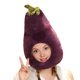 thumbnail image 1 of Capucha fotográfica con forma de fruta colorida y brillante, suave felpa, para la cabeza, con apertura para la cara, accesorio para fiesta de disfraces de celebridades de Internet, 1 of 8