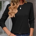 thumbnail image 5 of Bjutir Women Fashion Casual T Shirt Print Long Sleeve Crew Neck Fall Winter Top Blouse Black Xl, 5 of 8