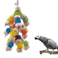 thumbnail image 3 of Juguete colorido para masticar loros, juguetes para masticar pájaros, nudos naturales de madera, juguete para rasgar L jinwen Juguetes para masticar loros, 3 of 8