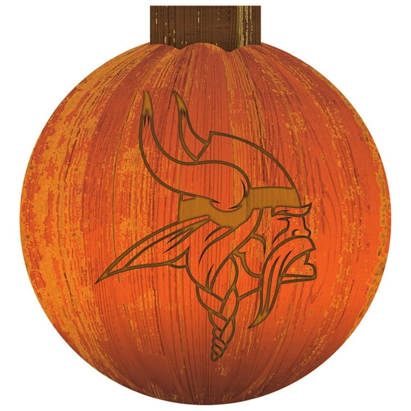 Minnesota Vikings 12'' Pumpkin Sign