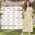 thumbnail image 7 of Uourmeti Cute Bees Daisy Print Girls Summer Maxi Dress Tween Cute Back to School Outfits Short Sleeve Dresses with Pockets, Size 9-10 Years, 7 of 7