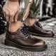 thumbnail image 2 of Zapatos de hombre, zapatos para exteriores, tecnología de color frotado a mano, zapatos de hombre de cuero de vaca, suela de material transparente, zapatos de hombre con cordones, 2 of 5