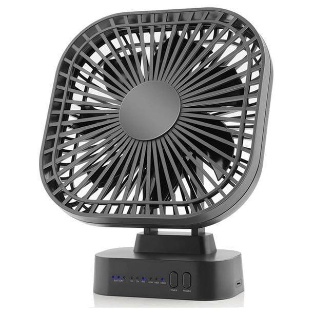 Mini Ventilador USB Recargable de Escritorio con Temporizador Ventilador Silencioso PortáTil Plegable de 3 Velocidades y 7 Hojas para Oficina Camping Al Aire Libre