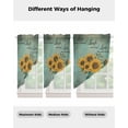 thumbnail image 4 of Vintage Sunflower Swag Valances for Windows, Teal Retro Summer Botanical Floral Rod Pocket Sheer Valances for Large Windows, Swag Toppers Light Filtering for Kitchen Living Room 2 Panels 36''x45'', 4 of 6