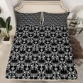 thumbnail image 2 of Feelyou Moth Butterfly Teen Bed Sheets, Black Mandala Damask King Sheets, 4pcs, 2 of 7