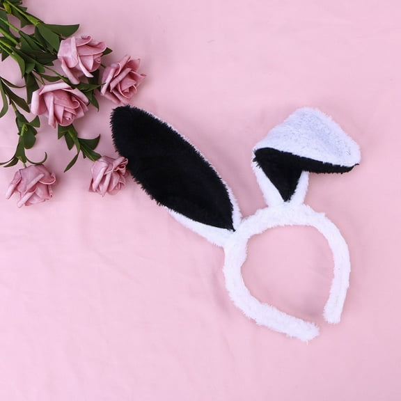 LABSERRON Plush Rabbit Headband 1Set Cute Fleece Bunny Ears for Holiday and Office Party Accessories