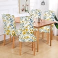 thumbnail image 2 of Yayeee 4 Pack Dining Chair Covers Stretch Parson Chairs Slipcovers Seat Protector, Yellow Floral, 2 of 6