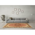 thumbnail image 3 of Ahgly Company Indoor Square Medallion Brown Traditional Area Rugs, 7' Square, 3 of 4