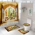 Vintage Italian Restaurant Architecture Shower Curtain Sets St Houses