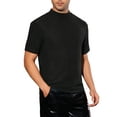 thumbnail image 4 of INSPIRE CHIC Metallic T-Shirts for Men's Mock Neck Short Sleeve Party Glitter Tees Sparkly T Shirts, 4 of 4